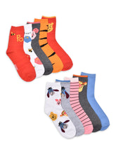 Load image into Gallery viewer, Womens Graphic Character No Show Socks and Crew, 10-Pack, Sizes 4-10
