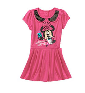 Minnie Mouse Disney Girls Tunic Top Small Pink