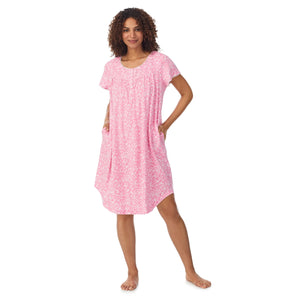 Aria 100% Cotton Short Sleeve Scoop Neck Nightgown with Pockets, Women’s - Size XS - 5X