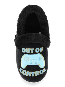 Wonder Nation Big Boys Video Game - Game Over Sleep Mode Gamer Slippers