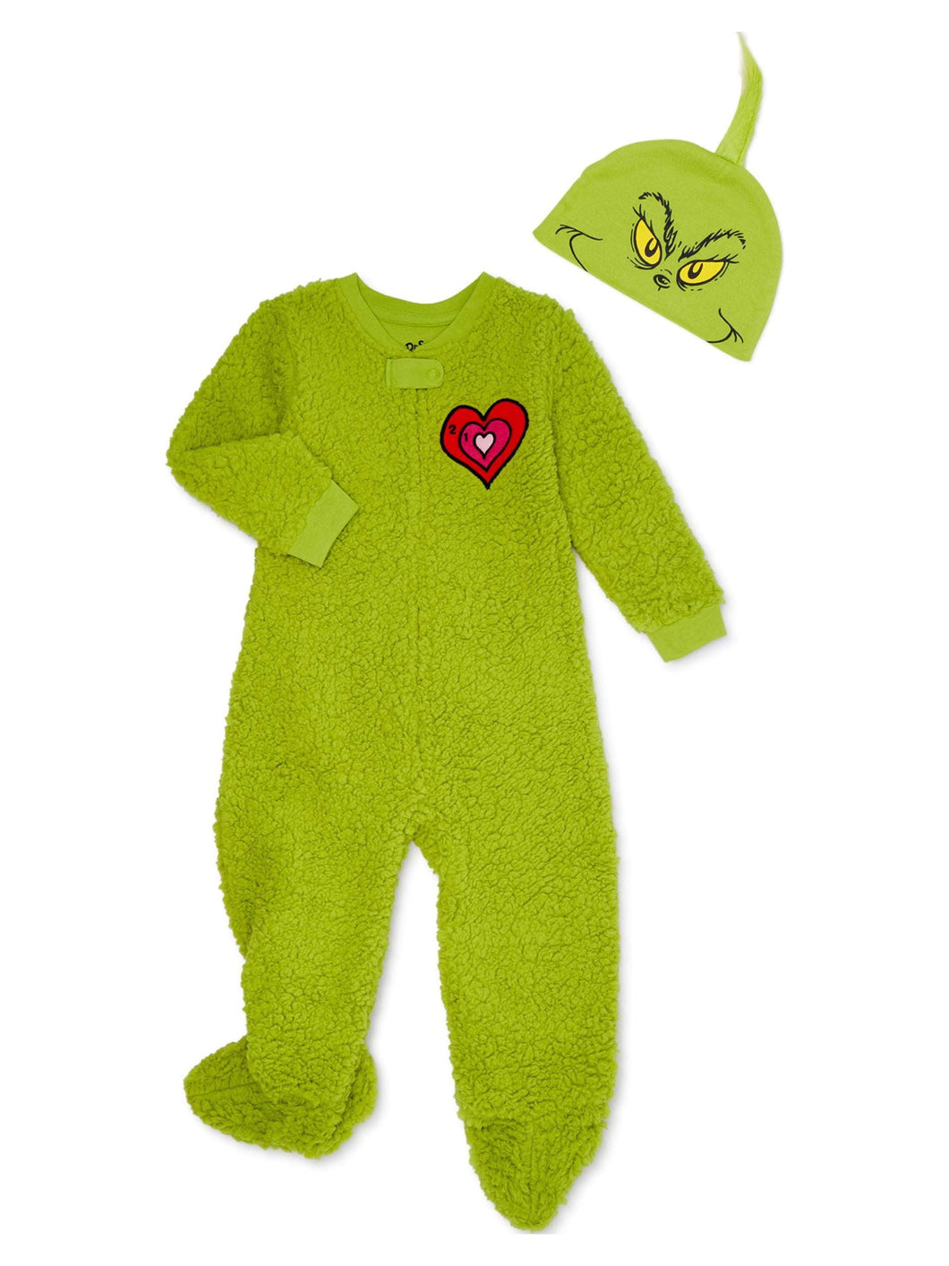 Dr. Seuss The Grinch Matching Family Christmas Pajamas Grinch Union Suit - 6M-5T