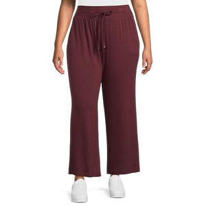 Terra & Sky Women's Plus Size Relaxed Knit Pants - 0X-5X