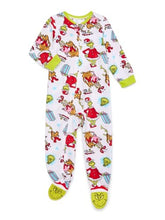 Load image into Gallery viewer, Toddler Grinch, Cindy Lou and Max Christmas Character Fleece One-Piece Footed Sleeper, Sizes 12M-5T
