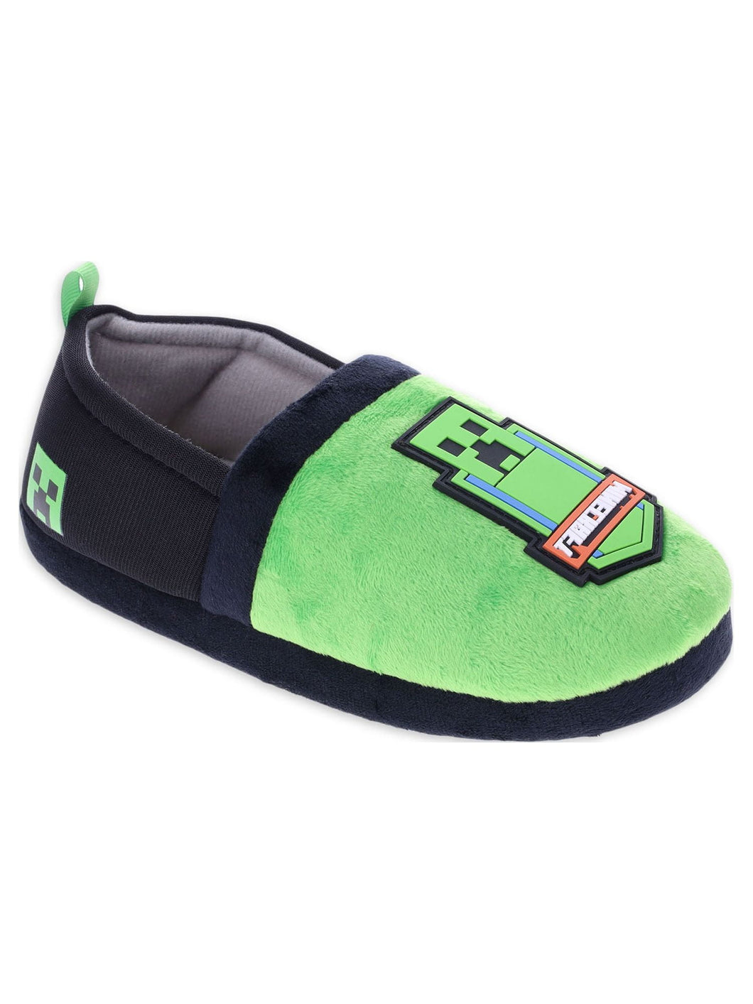 Minecraft Little & Big Boys Creeper Minecraft Slipper, Size  4/5