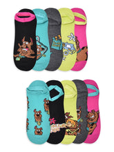 Load image into Gallery viewer, Womens Graphic Character No Show Socks and Crew, 10-Pack, Sizes 4-10
