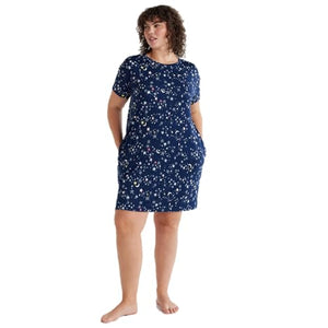 Joyspun Women's Short Sleeve Sleepshirt, Sizes S to 3X