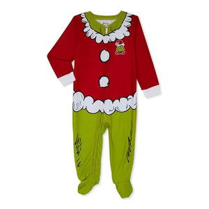 The Grinch who Stole Christmas Toddler Christmas Fleece One-Piece Footed Sleeper, Sizes 12M-5T
