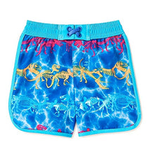 Load image into Gallery viewer, Wonder Nation Clothing Dino Skeletons Really Royal Blue Swim Trunk Shorts
