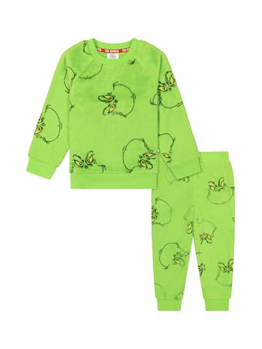 The Grinch Toddler Printed Sweatshirt and Jogger Set, 2 Piece Set, Grinch, Sizes 2T - 5T