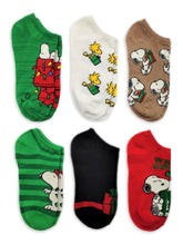 Load image into Gallery viewer, Women&#39;s Holiday No Show Socks, 6-Pack, Size 4-10
