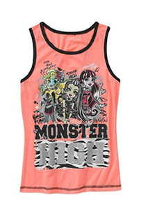 Monster High Girls Big Girls Xs - L Racer Back Rib Tank Top