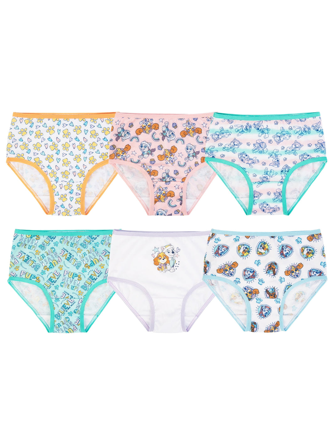 Paw Patrol Toddler Girls Underwear, 6 Pack Sizes 2T-4T