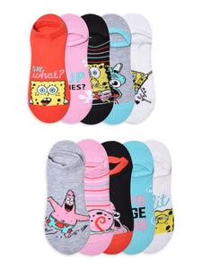 Womens Graphic Character No Show Socks and Crew, 10-Pack, Sizes 4-10