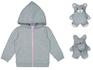 WNaton Packable Plush Critter Zip Up Hoodie