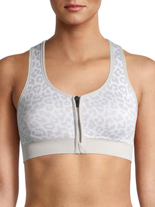 Avia Womens Seamless Zip Front Sports Bra