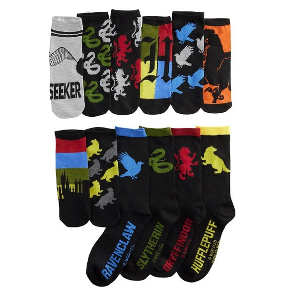 Men's 12 Days of Socks - Harry Potter Crew Socks, Size: 10-13