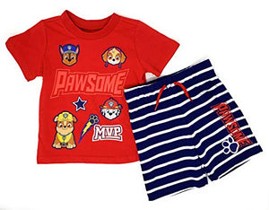 Paw Patrol Pawsome T-Shirt and Shorts Set (2T) Red