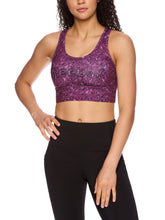 Load image into Gallery viewer, Reebok Women&#39;s Renew Longlined Printed Sports Bra with Removable Cups
