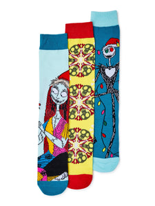Nightmare Before Christmas Men's Socks, 3-Pack