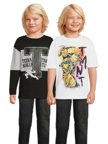 Disney Boys' Teenage Mutant Ninja Turtles 2-Pack T-Shirts, X-Large Multicolor