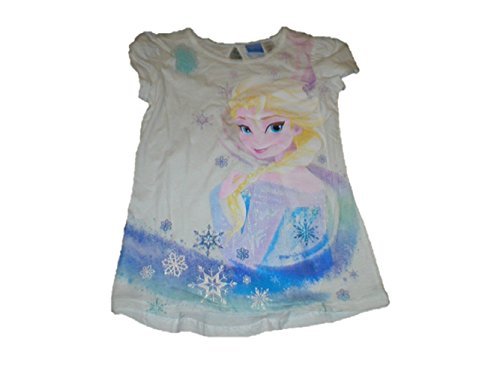 Girl Frozen Tee Shirt Shirt with Bow, Elsa - Small