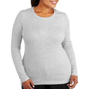 Faded Glory Womens Plus Crew Neck (Grey, 5XL)