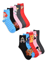 Load image into Gallery viewer, Womens Graphic Character No Show Socks and Crew, 10-Pack, Sizes 4-10
