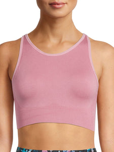 Avia Women’s Medium Support Seamless High Neck Strappy Back Sports Bra