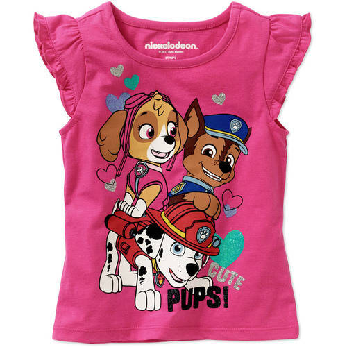 Paw Patrol Toddler Girl Flutter Sleeve Tee Shirt