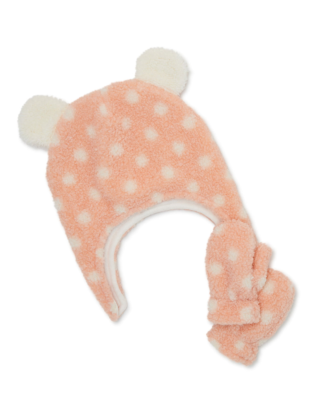 Toddler Girls Faux Sherpa Hat and Mitten Set, 2-Piece, One Size