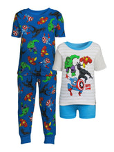 Load image into Gallery viewer, Marvel Toddler Character Pajama Set, 4-Piece, Sizes 12M-5T
