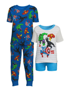 Marvel Toddler Character Pajama Set, 4-Piece, Sizes 12M-5T