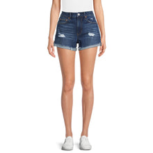 Load image into Gallery viewer, No Boundaries Juniors Cuffed Denim Shorts - Dark Wash
