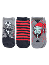 Load image into Gallery viewer, Disney Women&#39;s Character Holiday Cozy No Show Socks, 3-Pack, Size 4-10
