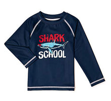 Load image into Gallery viewer, Toddler Boys Blue Rash Guard - Paw Patrol, Sharks, Solids - Perfect Protection
