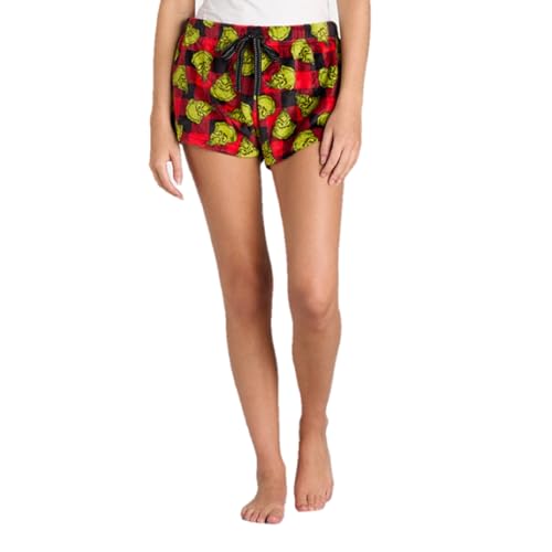 Grinch Women's Plush Sleep Shorts, 2-Pack, Sizes XS-3X