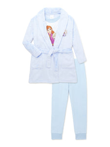 Girls Pajama and Robe Set, 3-Piece - Frozen - Elsa and Anna