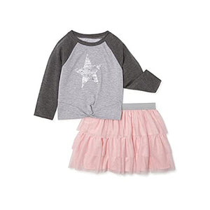 Girls 4-18 Shirt and Skirt Set, 2 Piece Outfit Set