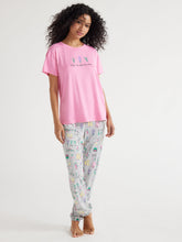 Load image into Gallery viewer, Joyspun Womens Short Sleeve Tee and Joggers Pajama Set, 2-Piece, Sizes S to 3X
