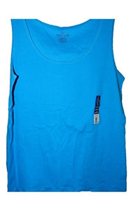 Faded Glory Womens Plus Rib Tank Top Shirt (1 x 16w, Aqua)