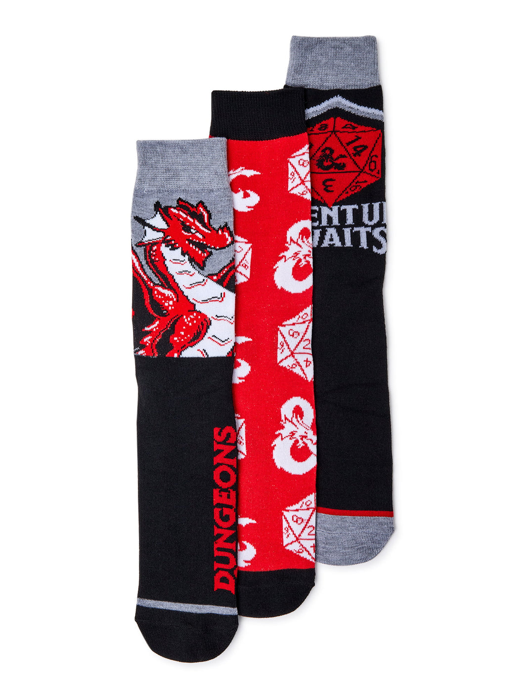 Dungeons and Dragons Men's Socks, 3-Pack