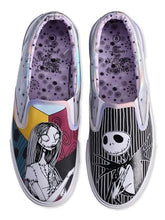 Load image into Gallery viewer, Nightmare before Christmas Women’s Disney Low Top Slip-On Sneakers, Size 6-11
