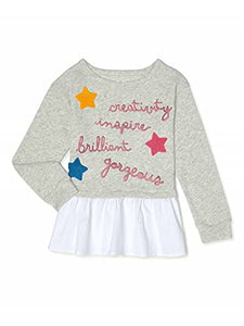 Garanimals Girls Stars Peplum Top - Creativity Inspire X-Small White