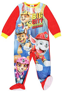 Nickelodeon Paw Patrol Toddler Boys' Big City Bigger Adventure One Piece Footsie Pajama Outfit
