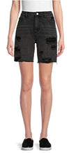 Load image into Gallery viewer, No Boundaries Junior&#39;s Black Wash 90&#39;s Boyfriend Shorts
