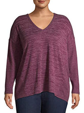 Load image into Gallery viewer, Terra &amp; Sky Women&#39;s Plus Size V-Neck Thermal Rib T-Shirt
