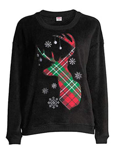 Women's Christmas Plush Crewneck Sweatshirt